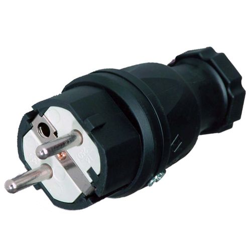 Prise et fiche IP44 - 9016 000, 9027000 - Müller Plastik GmbH - robuste / 2 pôles / avec mise à la terre