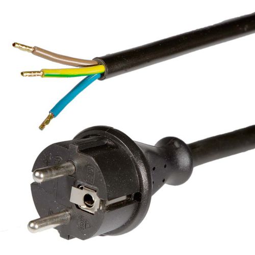 Cordon électrique avec fiche - 2511, 2521, 2531, 2541 Series - Müller Plastik GmbH