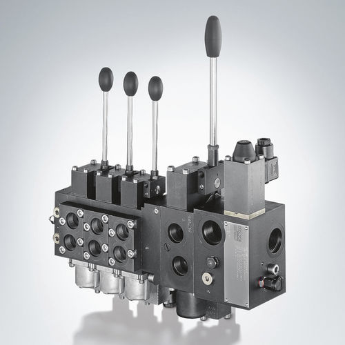 Distributeur hydraulique à tiroir - PS series - HAWE Hydraulik SE - avec actionnement manuel / électrohydraulique / proportionnel