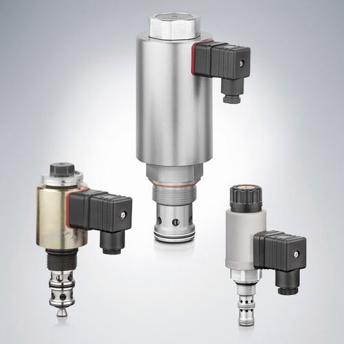 Distributeur hydraulique à clapet - BVE series - HAWE Hydraulik SE - actionné par solénoïde / 2/2 voies / 3/2