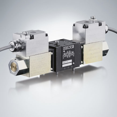 Distributeur hydraulique à tiroir - NSWP 2 series - HAWE Hydraulik SE - actionné par solénoïde / proportionnel / compact