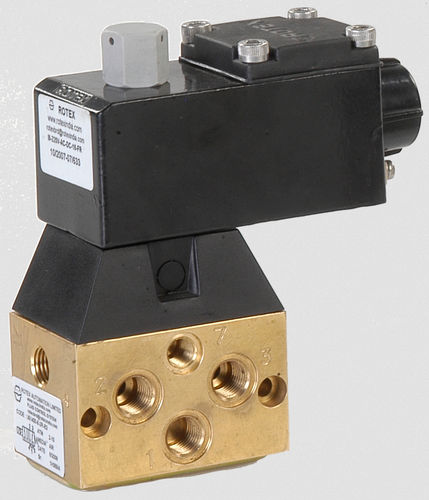 Électrovanne à commande assistée - 52400 - Rotex Automation Limited - 5 voies / NF / pour gaz