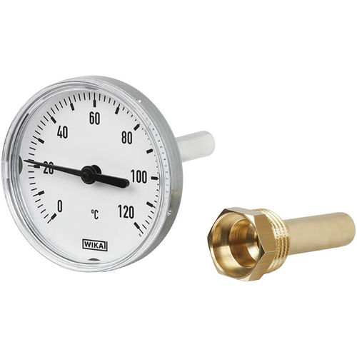 Thermomètre bimétallique - A43 series - WIKA Alexander Wiegand SE & Co. KG - à cadran / à insertion / pour eaux chaudes