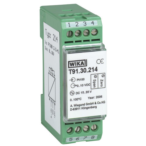Transmetteur de température sur rail DIN - T91.30 - WIKA Alexander Wiegand SE & Co. KG - Pt100 / Pt1000 / thermocouple