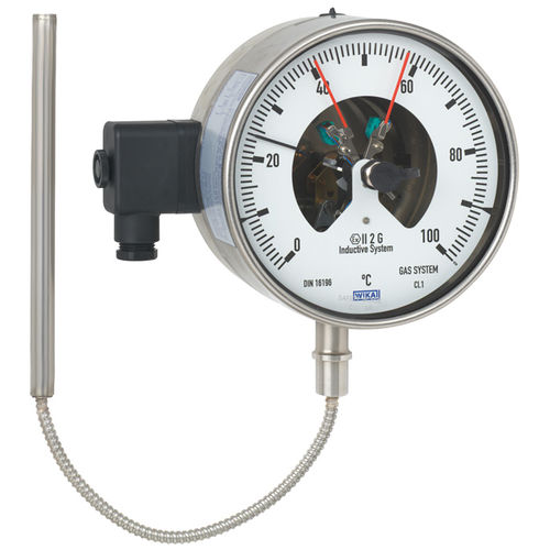 Thermomètre à dilatation de gaz à capillaire - TGS73 - WIKA Alexander Wiegand SE & Co. KG - à cadran / pour montage en surface / industriel