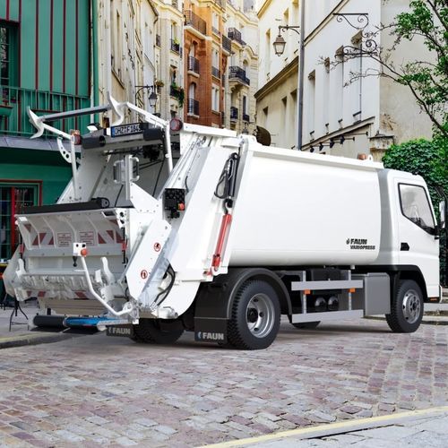 Benne à ordures ménagères chargement arrière - VARIOPRESS COMPACT - FAUN Umwelttechnik GmbH & Co. KG - diesel / électrique / avec compacteur