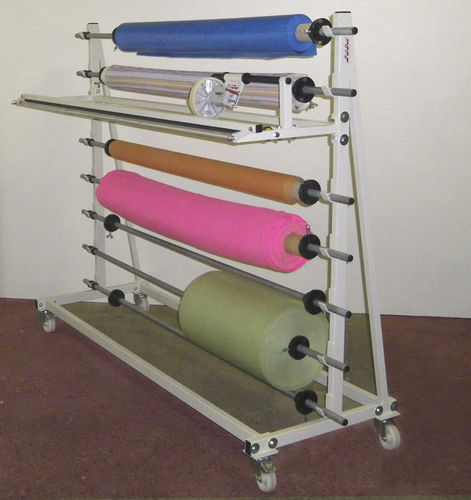 Rayonnage de commerce - Ref. 511 SF CC - SODIFA ESCA - mobile / pour rouleaux