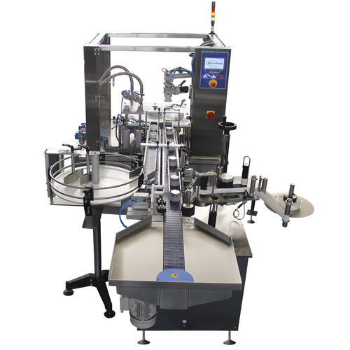 Remplisseuse boucheuse étiqueteuse automatique - M6000 - MARCOPACK - pour liquides / de pots