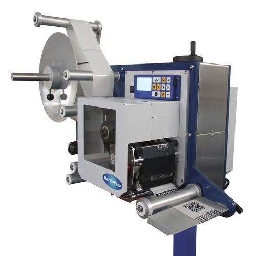 Machine d'impression-pose d'étiquettes à transfert thermique - ST 418 - MARCOPACK - pour emballage / pour papier / monochrome