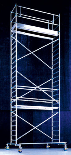 Tour d'échafaudage mobile - 2.3 - 6.4 m | CT 07-20 series - Mauderer Alutechnik - de façade / modulaire