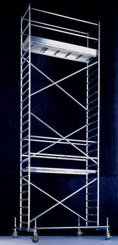 Tour d'échafaudage mobile - 0.60 x 2.90 m | BA 08 series - Mauderer Alutechnik - de façade / modulaire