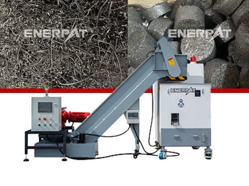 Presse à briquette de copeaux métalliques - BM-570 - ENERPAT AMERICA - pour briquettes cylindriques / hydraulique / totalement automatique