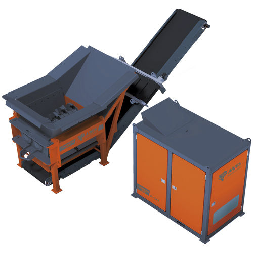 Déchiqueteur primaire - COMPAKTOR 300 e-pu - ARJES - Recycling Innovation - à 2 arbres / pour le bois / papier
