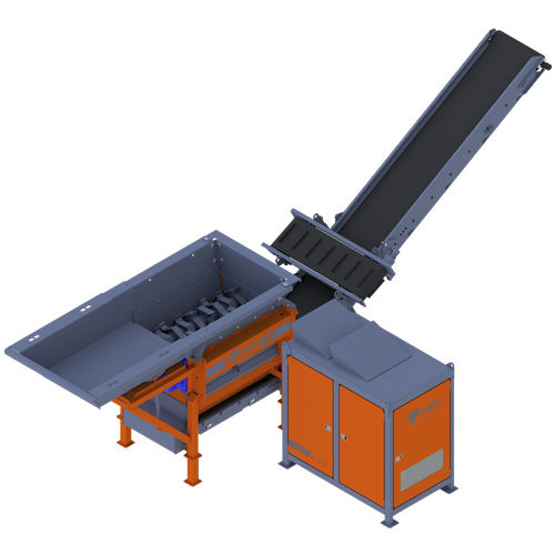 Déchiqueteur primaire - EKOMAXX 800 e-pu - ARJES - Recycling Innovation - à 2 arbres / pour le bois / papier