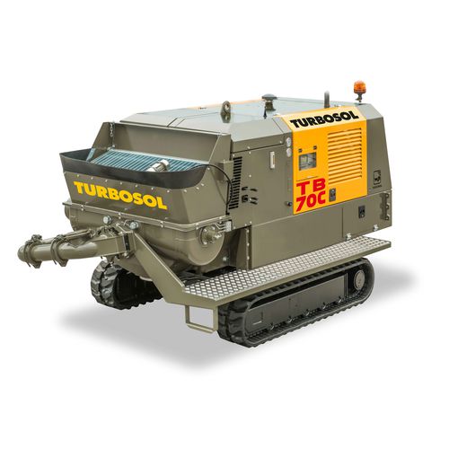 Pompe à béton sur chenilles - TB 70C - TURBOSOL PRODUZIONE SRL - pour chantier / pour tunnel / diesel