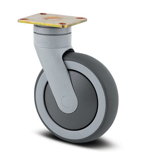 Roulette pivotante - ICS - TENTE ® - à platine / en acier inoxydable