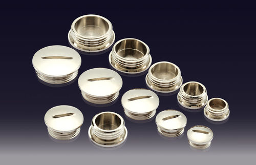 Bouchon rond - MSP-M series - BOXCO Inc. - fileté / en laiton nickelé / de protection