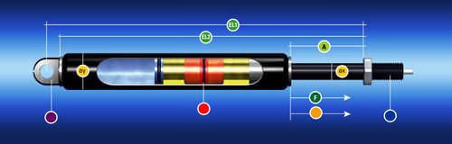 Ressort à gaz à usage industriel - KX-Modell  - BANSBACH easylift - blocable