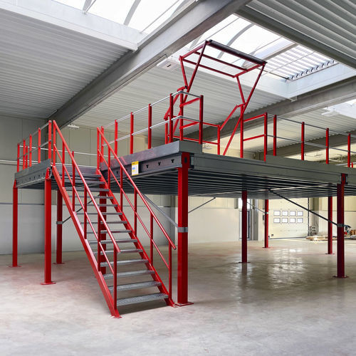 Mezzanine industrielle sur mesure - TECRO - multi-étages / avec système de rangement / sur rayonnage à palettes