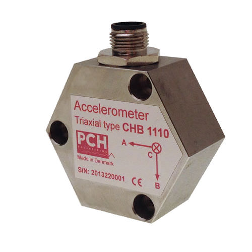 Accéléromètre triaxial - CHB 1110 / CHB 1126 - PCH Engineering A/S - MEMS / à lames vibrantes / de basse fréquence