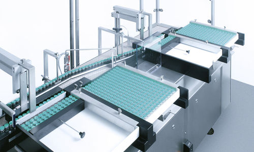 Embarquetteuse pour flacon - ME series - Bausch + Ströbel Maschinenfabrik Ilshofen GmbH+Co. KG - latérale / automatique
