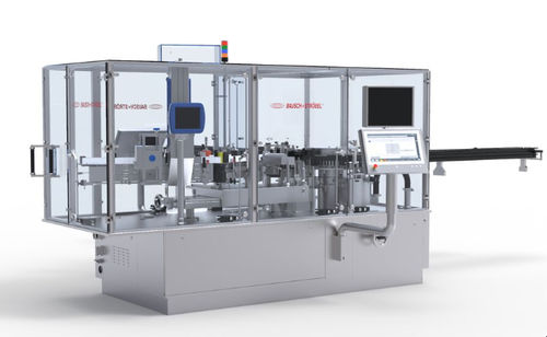Système d'étiquetage automatique - EOM1025 - Bausch + Ströbel Maschinenfabrik Ilshofen GmbH+Co. KG - pour l'industrie pharmaceutique / à mouvement continu