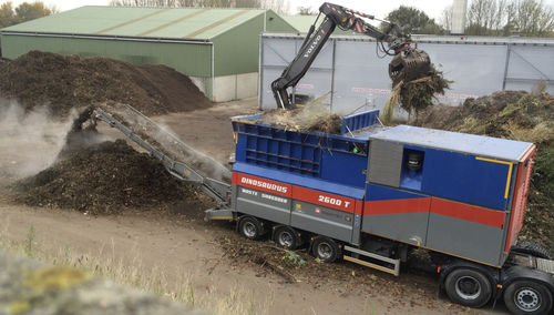 Pré-broyeur de déchets - DINOSAURUS 2600T - Rentec - pour déchets mélangés / pour déchets organiques / à rotor