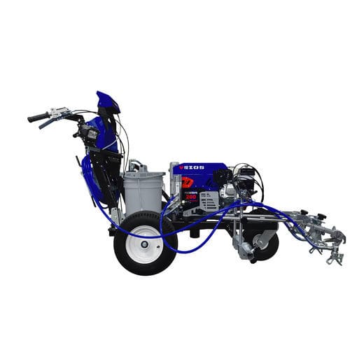 Machine de traçage de ligne hydraulique - PROSTRIPE 200 LINEMATIC - VEZOS - automotrice / à conducteur accompagnant