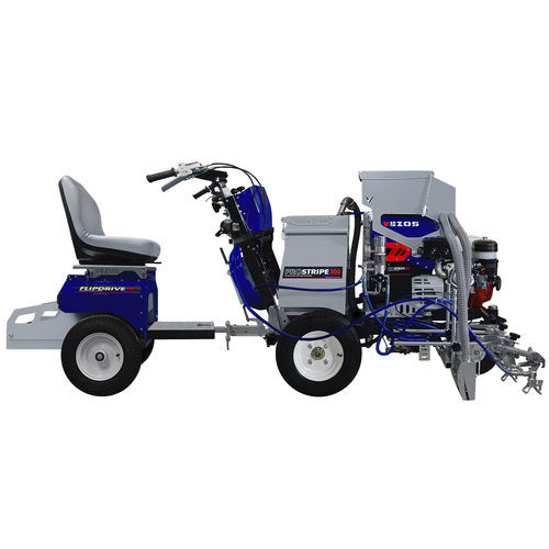 Machine de traçage de ligne pour les routes - PROSTRIPE 300 SP - VEZOS - hydraulique / automotrice / à 2 pistolets