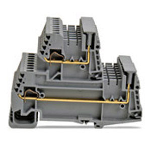 Bloc de jonction sur rail-DIN - 42561 series - Morsettitalia - enfichable / sans vis / gris