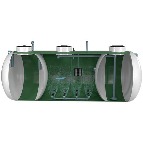 Cuve pour eaux usées - CHC–FS–OXIDEP - Salher - en plastique / en PRV / cylindrique