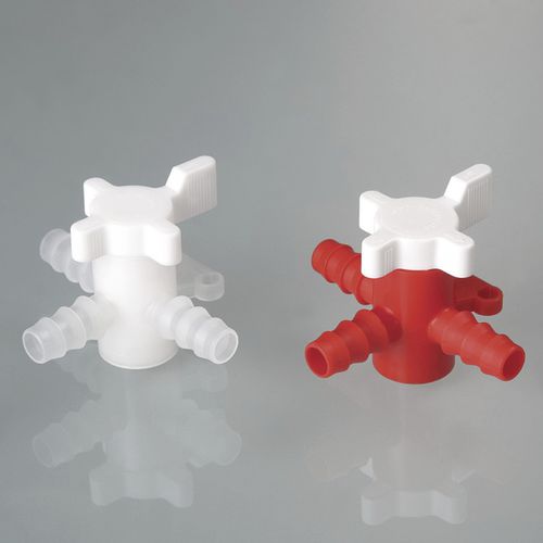 Vanne avec volant -  Three-way valve - Bürkle - pour l'industrie agroalimentaire / pour liquides / en plastique