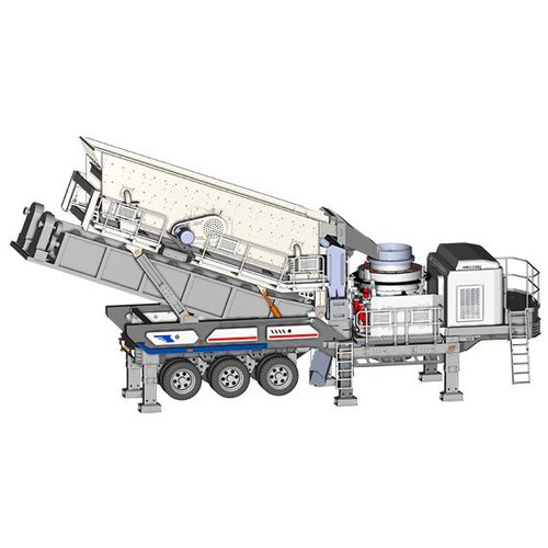 Unité de concassage mobile - Shibang Industry & Technology Group Co., Ltd. - sur pneus / pour production de sable / fine