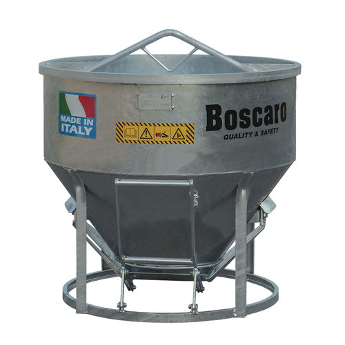 Benne à béton conique - C-ZN series - Boscaro s.r.l. - à fond ouvrant / en acier galvanisé