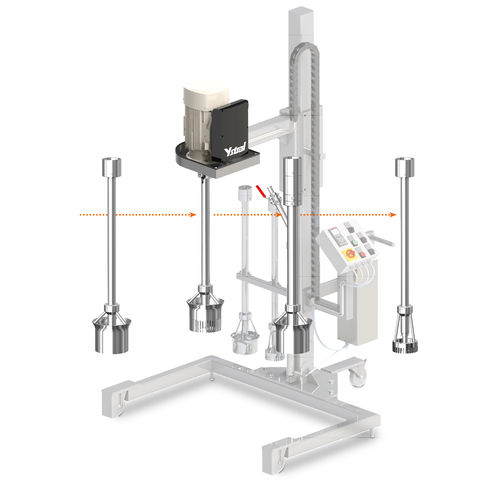 Tête de mélange à haut cisaillement - X series - ystral gmbh maschinenbau + processtechnik - pour polyuréthane / pour colle / avec poignée