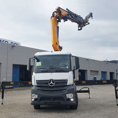 Grue montée sur camion - 315  - Effer S.p.a - pliable / pour chantier / de manutention