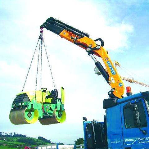 Grue sur barge - 305  - Effer S.p.a - pliable / de chargement / de levage