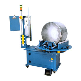 Banderoleuse à plateau tournant - HU-100  - Humboldt Verpackungstechnik GmbH - semi-automatique / pour bobines / pour rouleaux
