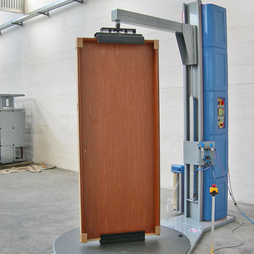 Banderoleuse à plateau tournant - HU-2000  - Humboldt Verpackungstechnik GmbH - semi-automatique / pour portes et fenêtres / à film étirable