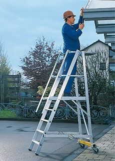 Échelle en aluminium - Hofe Regalsysteme - mobile / pliante / de toiture