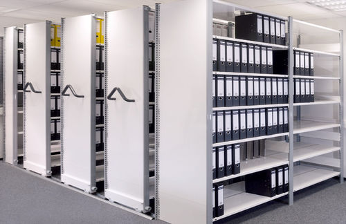 Rayonnage de bureau - Hofe Regalsysteme - mobile / compact / pour charges moyennes