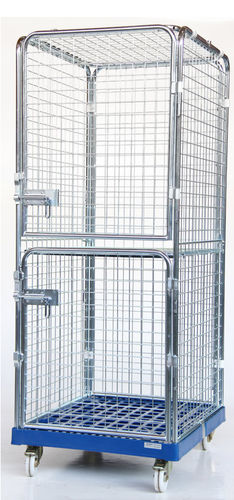 Roll-conteneur multiusage - SRCP0708-2T - Arcawa GmbH - en maille métallique / 4 panneaux / verrouillable