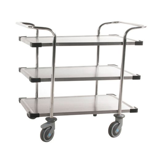 Chariot desserte - AKM 60365-D - Arcawa GmbH - en acier inoxydable / 3 niveaux / polyvalent
