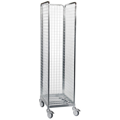 Roll-conteneur multiusage - MRE040618-3S50 - Arcawa GmbH - à étagères / en maille métallique / 3 panneaux