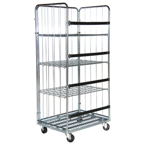 Roll-conteneur multiusage - MR090618-3S - Arcawa GmbH - à étagères / en maille métallique / 3 panneaux