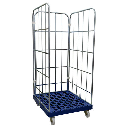 Roll-conteneur multiusage - MRP6881-3S-BL - Arcawa GmbH - à étagères / en maille métallique / 3 panneaux