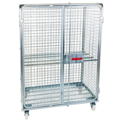 Roll-conteneur à étagères - SRCE1208.18BI - Arcawa GmbH - 4 panneaux / en maille métallique / verrouillable