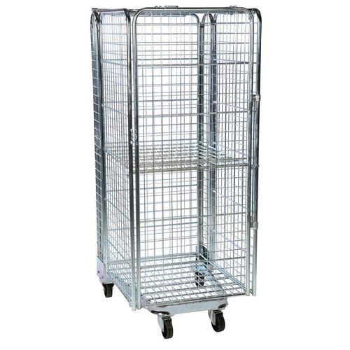 Roll-conteneur emboîtable - SRCN0708-N2 - Arcawa GmbH - à étagères / en maille métallique / 4 panneaux