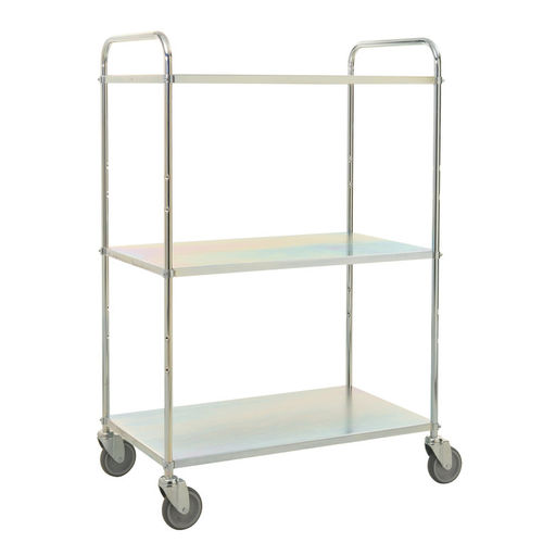 Chariot pour préparation de commande - AKM 4123-EB - Arcawa GmbH - en métal / 3 niveaux / à plateau