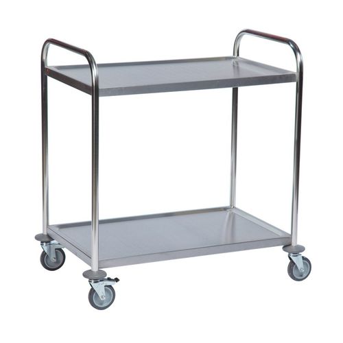 Chariot desserte - AKM 60354 - Arcawa GmbH - en acier inoxydable / 2 niveaux / polyvalent